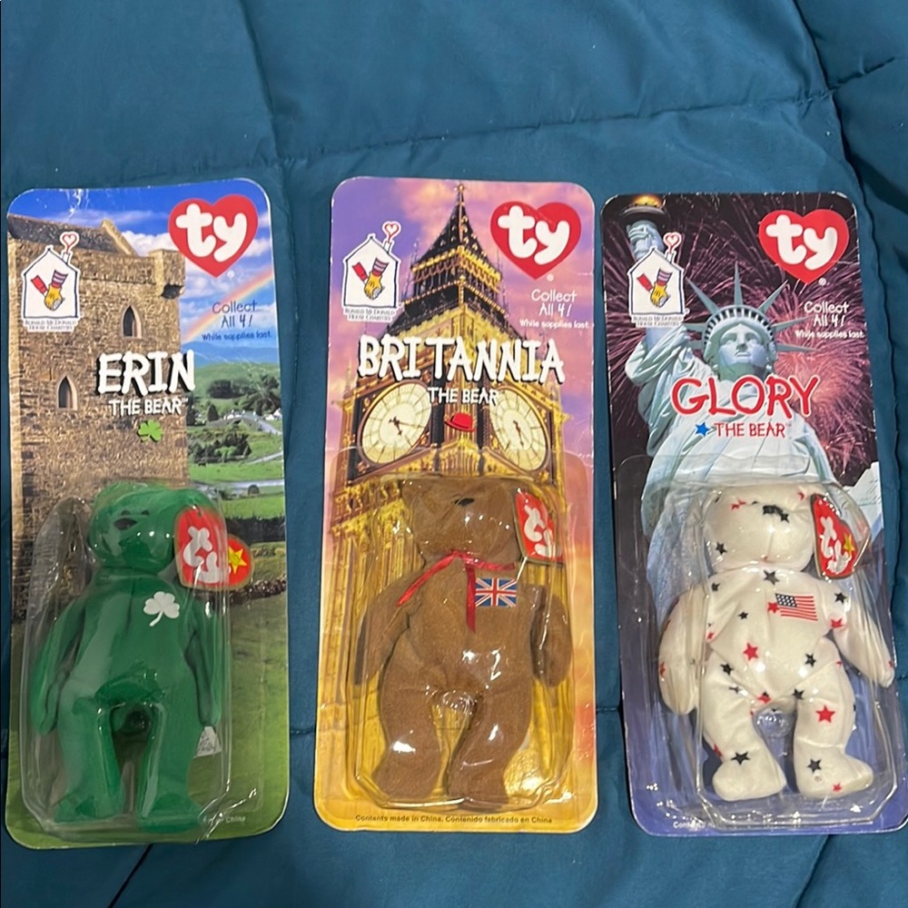 Ty Beanie Babies Erin Britannia and Glory
